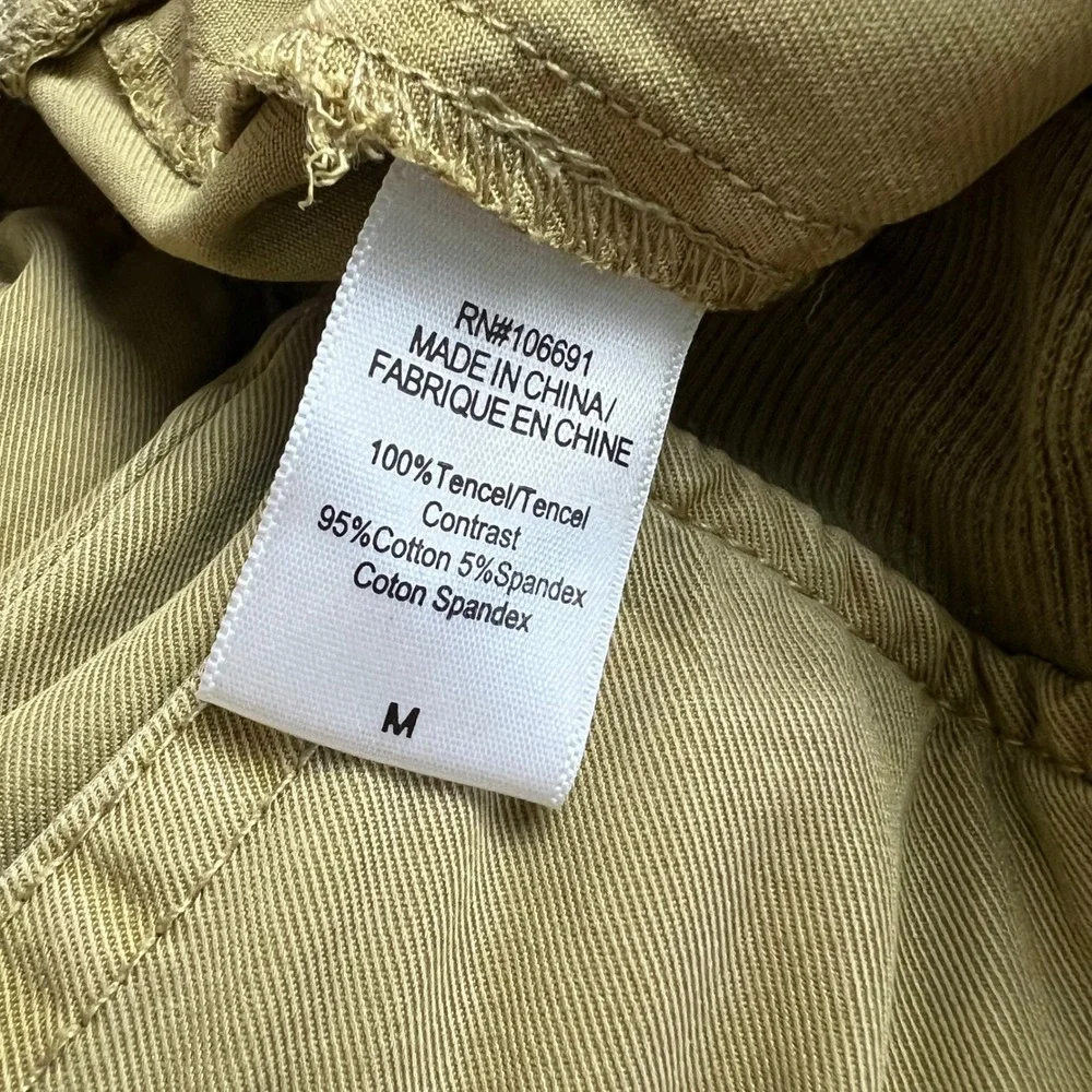 Young Fabulous & Broke Cargo Jogger Pants‎ Size Medium Khaki Tencel Utility